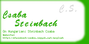 csaba steinbach business card